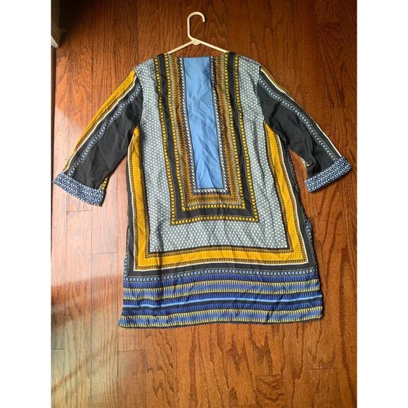 Grace Elements Multi-color Button Plackett Tunic/Shift Dress Size XL NWT - Picture 2 of 3